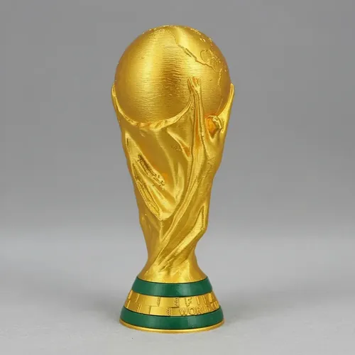 TAÇA COPA DO MUNDO MINIATURA 10CM - COLORIDA