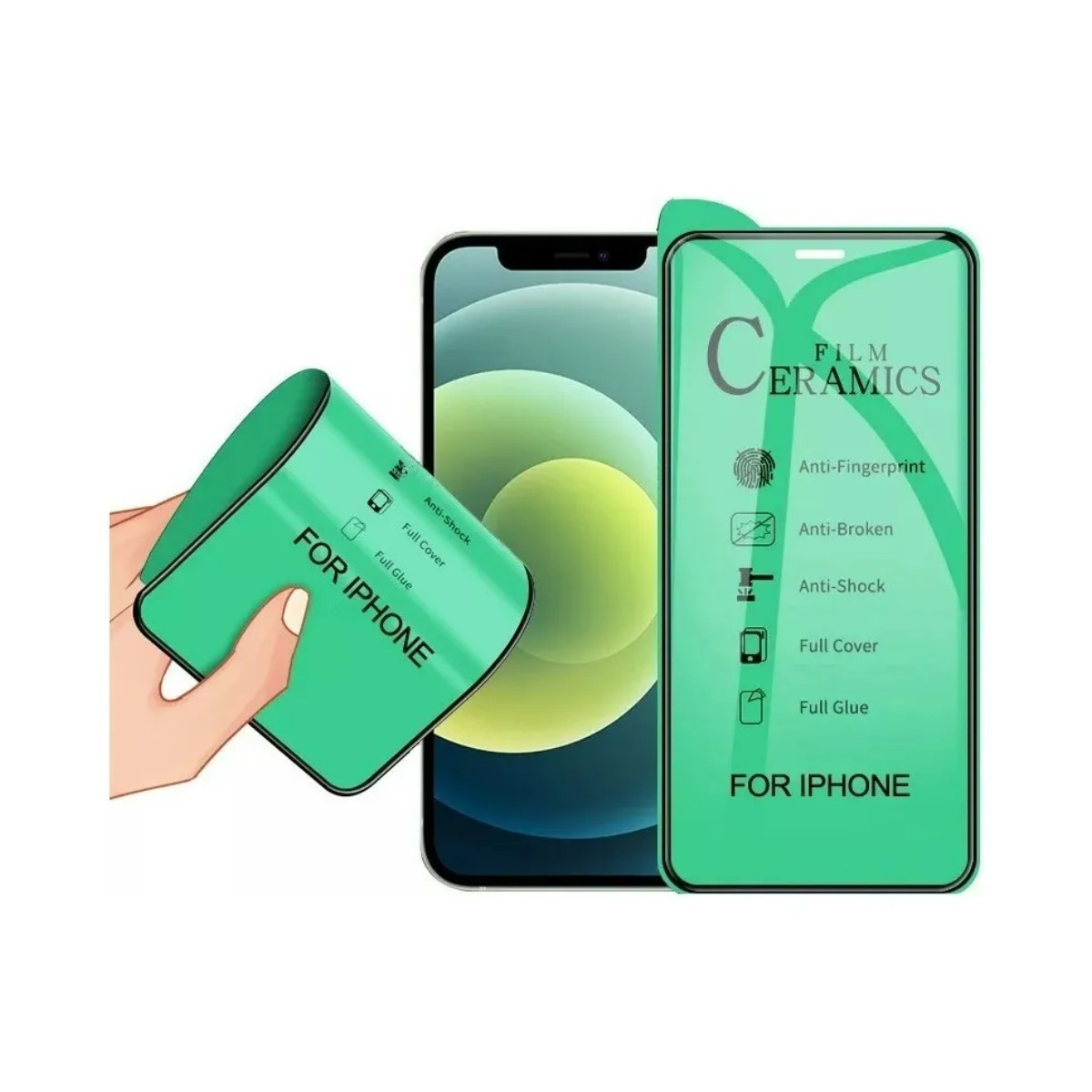 PELICULA CERAMICA 3D IPHONE 12 / 12 PRO HMASTON